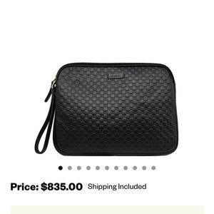 Authentic Black Gucci Pouch